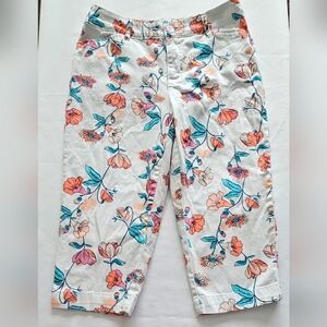 St. John's Bay Kids Floral Pants - Orange and Blue
